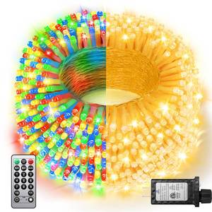 lot 2247 image: JIXXULVU 355FT 900LED Color Changing Christmas Lights, Extra Long Outdoor String Lights Waterproof, Timer & Memory, 8 Modes Dimmable Plug in Fairy for Outside Tree Wedding Patry White to Multicolor