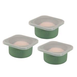 lot 2249 image: KEVJES 500ml Individual Pizza Dough Proofing Container with Airtight Lid �� Ideal for Neapolitan Pizza Dough Cold Fermentation, Food Grade Silicone, Freezer & Dishwasher Safe �� 3 Pack (Green)