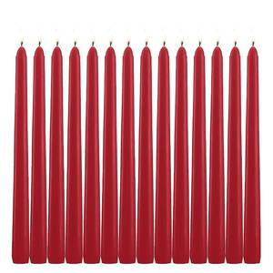 lot 2251 image: Grcdoyvl 14 Pack Tall Red Taper Candles - 10 Inch Red Dripless, Unscented Dinner Candle - Paraffin Wax with Cotton Wicks - 8 Hour Burn Time.