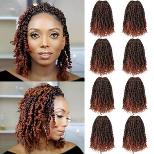 lot 2260 image: Fulcrum Passion Twist Crochet Hair 10 Inch, 8 Packs Pre Looped Passion Twist Hair, Pre-Twisted Passion Twist Crochet Hair For Black Women (10Inch (Pack of 8), T350#)
