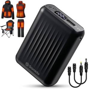 lot 2262 image: Somido 18400mAh Heated Vest Battery Pack 7.4V Fast Charging Rechargeable Heated Jacket Battery Pack with Digital Display Adapter Cable for ORORO Venustas GOTOBI Weamest TODWARM Arris Glaais Topdot