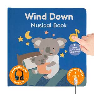 lot 2267 image: Cali��s Books Wind Down �� USB-C Rechargeable Baby Book for Toddlers 1-3, Headphone Jack, Expert-Designed Bedtime Musical Book with Gentle Activities and Affirmations for a Calming Nightly Routine
