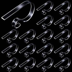 lot 2269 image: Jetec Christmas Clear Stocking Holder Hooks Acrylic Mantle Hangers Non Slip Christmas Stocking Clips Holiday Garland Hooks for Fireplace Home Kitchen Mantel(16 Pieces)