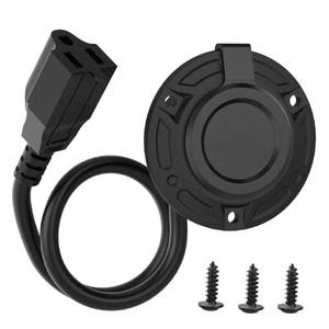 lot 2285 image: JacEnergy RV Shore Power Inlet Charger Plug 15 Amp AC Port Plug 125 Volt Power Inlet Socket and Waterproof RV Electrical Outlet Receptacle Box Integrated Outdoor Extension Cord for Trailer Plug.