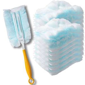 lot 2287 image: Duster Refills,Static Dust Removal Brush Disposable Replacement Head Compatible with Swiffer Duster Refills for Electronics, Furniture, Blinds, Ceiling Fans (Blue, 18 PCS)