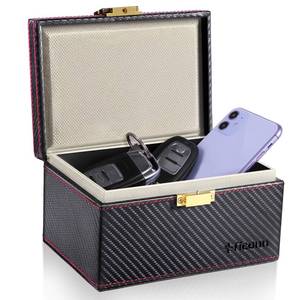 lot 2289 image: TICONN Faraday Box, Car Key Fob Protector, Carbon Fiber Signal Blocker for Keyless Fob, RFID Signal Blocking Pouch Cage