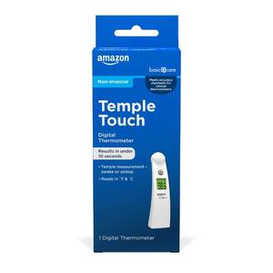 lot 2293 image: Amazon Basic Care Temple Touch Digital Thermometer, White