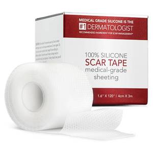 lot 2302 image: HealFast Physician Formulated Silicone Scar Sheets - Advanced Crosspolymer Medical Grade Silicone Scar Tape for Surgery, C Section, Keloids & Hypertrophic Scars - Silicone Tape For Scars