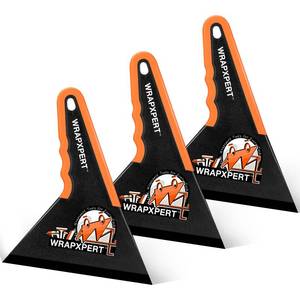 lot 2303 image: WRAPXPERT Window Tint Squeegee Triangle Contour Squeegee Corner Card Car Window Tint Tools Vinyl Wrap Tool Kit Scraper for Window Film Glass Tinting Application, 3 Pack, Black