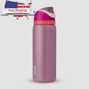 lot 12319 image: Owala 32oz Insulated Water Bottle with Straw Burgundy and pink