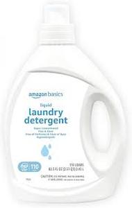 lot 12341 image: Amazon Basics Free & Clear Laundry Detergent - 110 Loads 82.5 FL OZ