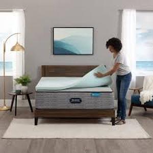 lot 13191 image: Beautyrest Silver ThermaGel Memory Foam Mattress Topper - Twin XL