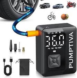 lot 20248 image: Pumptiva Portable Tire Inflator with LED Light