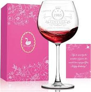 lot 1514 image: Birthday 1985 Limited Edition Stemmed Glass with Box