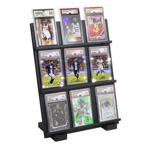lot 1373 image: Zwfdcyzf Wooden Trading Card Display Stand, Applicable to PSACSGBGSSGC Graded Cards, Ideal for Card Collection and Show