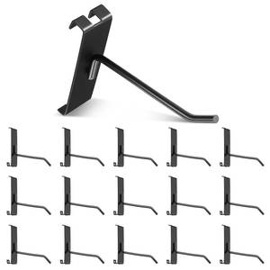 lot 1395 image: Oqqlin 32 Pcs Gridwall Hooks, 4 Inch Display Hooks for Grid Wall Black Heavy Duty Hook for Grid Wall Panels Metal Gridwall Accessory for Home, Retail, Displays, Storage