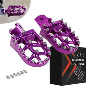 lot 2033 image: JFG RACING Dirt Bike Pegs,Motorcycle Foot Pegs MX Foot Pedals Rests CNC for Light Bee SurronCRF150F CRF230F 2003-2019KDX200 1983-1994 - Purple
