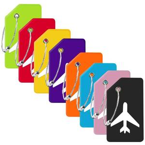 lot 2036 image: 8 Pack Silicone Luggage Tag for Suitcases with Stainless Loop, TSA Approved, Privacy Protection Travel Essentials Bag Tags by Gostwo, Mixed Color