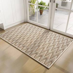 lot 2048 image: Indoor Door Mat 17x30, Dirt Resistant & Absorbent Doormat for Entryway Inside, Non-Slip Rubber Backing Front Door Mat Indoor Entrance, Low-Profile, Washable, Brown
