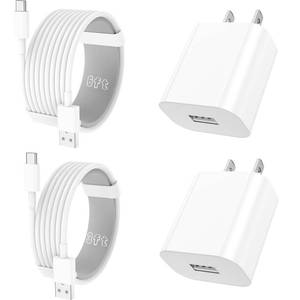 lot 2068 image: 2Pack for iPhone 17 16 15 Pro Charger Charging, for Apple 20W Fast Wall Chargers Block with 3FT&6FT USB to Type C Cable Cord for iPhone 17 16e 15 Pro Max for iPad AirPro for Airpods