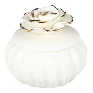 lot 2089 image: Hemoton Ceramic Jewelry Box with Lid Small Trinket Box Cute Keepsake Organizer for Rings Earrings and Necklaces Home Decoration