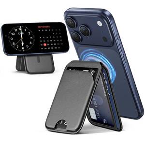 lot 2093 image: QYQBOON Mag-Safe Wallet Magnetic Wallet for Phone Lightweight Magnetic Phone Pouch Stand Adjustable Leather Mag-Safe Card Holder for iPhone 171615141312 Series, Not for iPhone 1312 Mini (Black)