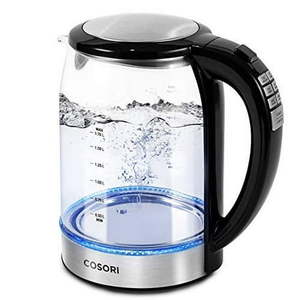 lot 3785 image: COSORI Electric Kettle Temperature Control with 6 Presets  Hot Water Boiler & Tea Heater  100% Stainless Steel Filter  Inner Lid & Bottom  60min Keep Warm&Boil-Dry Protection  BPA Free  1.7L  Black