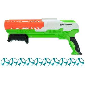 lot 3818 image: Air Warriors Spin Fire - Blaster  10 Spinners Darts  Accurate Flights  Shoots Up To 135 Feet  Kids Toy  Ages 6