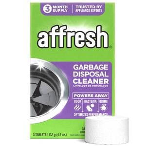 lot 4450 image: Affresh Garbage Disposal Cleaner, Helps Power Away Odor Causing Bacteria, Debris & Grime in Grind Chamber, Impeller & Drain Pipe, 3 Tablets, 3 Month Supply