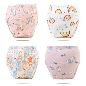 lot 4455 image: Training Pants Potty Training Underwear for Boys Girls,Toddler Potty Pants for 2T-6T,Soft Absorbent & Leak-Proof with Characters, 100% Cotton Washable (4PCS,S)