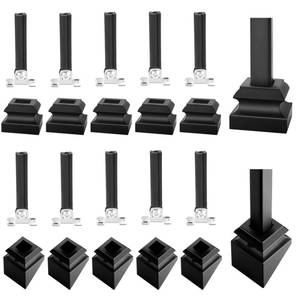 lot 4464 image: Sidasu Adjustable Angle Connectors with Shoes for 12 Square Balusters,Baluster Swivel Connectors with Screws (50 Connectors & 25 Flat Shoes & 25 Slant Shoes)