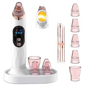 lot 4475 image: Blackhead Remover Pore Vacuum with Hot Compress-YONOY 2026 Upgraded Electric Face Cleaner Pore Extractor Pimple Extractor Acne White Heads Removal Tool with 5 Suction Head LCD Screen and Base
