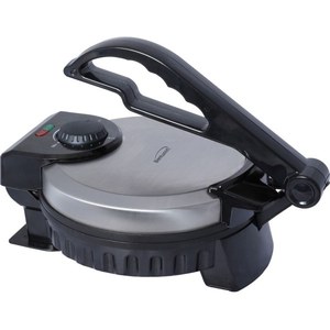 lot 5622 image: Brentwood 8-Inch Stainless-Steel Non-Stick Electric Tortilla Maker - Black  Silver
