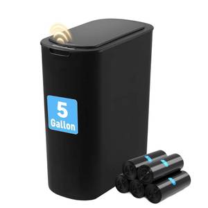 lot 5629 image: FRESHLIX Automatic Bathroom Garbage Bin with Lid, 5 Gallon Touchless Trash Bin, Smart Electric Narrow Waterproof Trash Can for Toilet, Office, Kitchen, Bedroom, Living Room