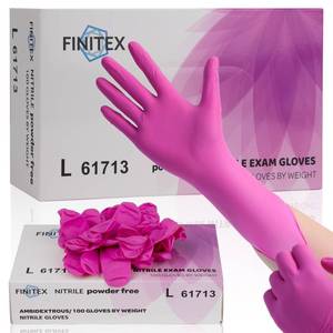 lot 6179 image: FINITEX Nitrile Disposable Latex-Free Gloves - 3.5mil 100PCSBox 9inch Long Powder-Free Guantes de Nitrilo Cleaning Medical Exam Food Cooking Glove (100, Large) box opened