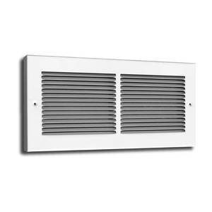 lot 6180 image: Truaire, 14 x 6-Inch, White-Powder Coated C123RW 14X06(Duct Opening Measurements) 34-Inch Margin Turnback 13-Inch Space Fin Return Grille Floor Baseboard Register