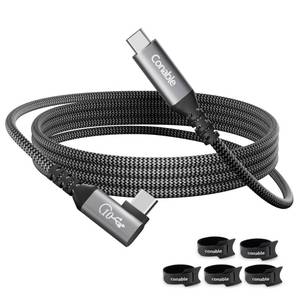 lot 6209 image: A15FT USB C Cable 90 Degree, USB C 3.1 Gen 2 Cable, 4K Monitor Video Output, 10Gbps High Speed Data Transfer, 100W Fast Charging, Compatible with iPhone 17, MacBook, Dell XPS, CarPlay, Portable Monitor