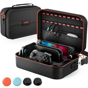 lot 7475 image: COOWPS Switch 2 Carrying Case 2025, with 4Pcs Thumb Grips, 20 Game Card Slots, Portable Travel Hard Full Protection All In One Storage Case for Nintendo Switch 2 Console Accessories PlayStation Vita