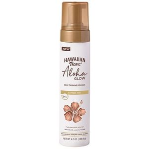 lot 8339 image: Hawaiian Tropic Aloha Glow Self Tanning Mousse  Express Self Tanner Foam  Sunless Tanner  6.7 oz (Leaking)