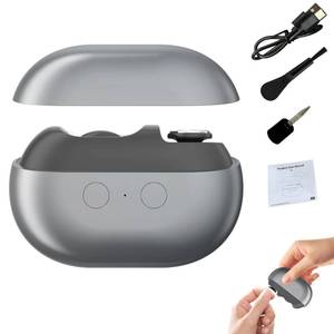 lot 8343 image: Easy Clip Smart Nail Clipper,New 3 in 1 Easyclip Electric Nail Clippers for Seniors,Automatic Nail Clipper with LED Light & Nail Scraps Storage,Toenail Trimmer for Thick Nails,Seniors,Adult(Gray)