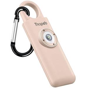 lot 8391 image: Thopeb��The Original Personal Safety Alarm for Women Self Defense �� Elders & Kids Self Defense Keychain Siren �� 135dB Loud Siren Bird Sound �� Cute Key Chains Protection (Metallic Rose)