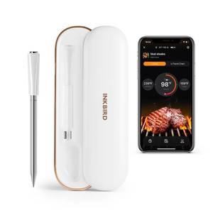 lot 8398 image: INKBIRD Wireless Meat Thermometer INT-11S-B, Bluetooth 5.4 Thermometer with Ultra-High Detection Accuracy of �0.5°F, 5 Sensors in 1 Probe Smart Meat Thermometer for Grills, Ovens, Smokers, Air Fryers