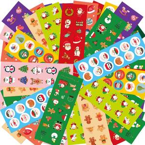 lot 8404 image: 100 Sheets Christmas Stickers, 1300 PCS Stickers for Water Bottles Crafts, Stocking Stuffers, Christmas Party Favors Bulk Stickers