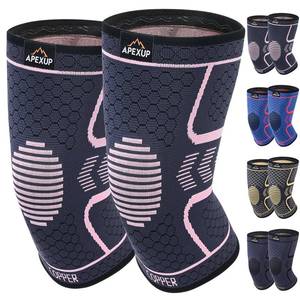 lot 8406 image: APEXUP Compression Knee Brace for Women, Copper Compression Sleeve for Knee Support, Arthritis Pain Relief, Meniscus Tear, ACL, Running (L, Pink)