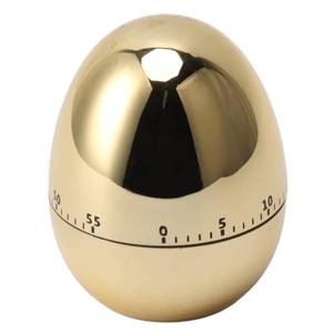 lot 8409 image: Egg Timer Rotate,60 Minutes Egg Model Mechanical Timer Cooking Alarm Clock Manual Timer for Kitchen Gold Home Gardening Kitchen Tools(Gold)