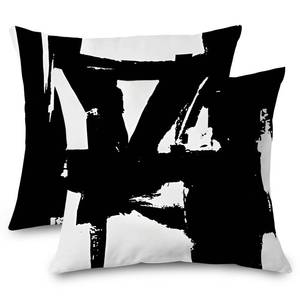 lot 8414 image: Supwhd Black and White Pillow Covers - 20x20 Decorative Pillows Set of 2 for Couch, Bed, Living Room