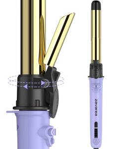 lot 8418 image: Rotating Curling Iron 1 inch for All Hair Types-Rapid Heating Automatic Curling Iron-Self Hair Curler-zavarea Professional Curling Wand with Long Titanium Barrel-Dual Voltage