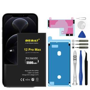 lot 8427 image: BEBAT Replacement for iPhone 12 Pro Max Battery, 5500mAh High Capacity Li-ion Polymer Replacement Battery for Model A2410 A2411 A2412 A2342 with Professional Repair Tool Kits