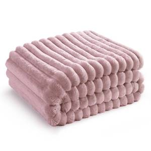 lot 9397 image: Bedsure GentleSoft Pink Fleece Blanket for Couch - Cozy Soft Blankets for Women, Cute Small Throws for Girls, 60x80 Inches