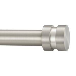 lot 9403 image: 12-20 inch Short Adjustable Matte Nickel Curtain Rods,1 inch Diameter Heavy Duty Side Curtain Rod Set with Aluminum Finals for Windows, Door, Drapery, Closet